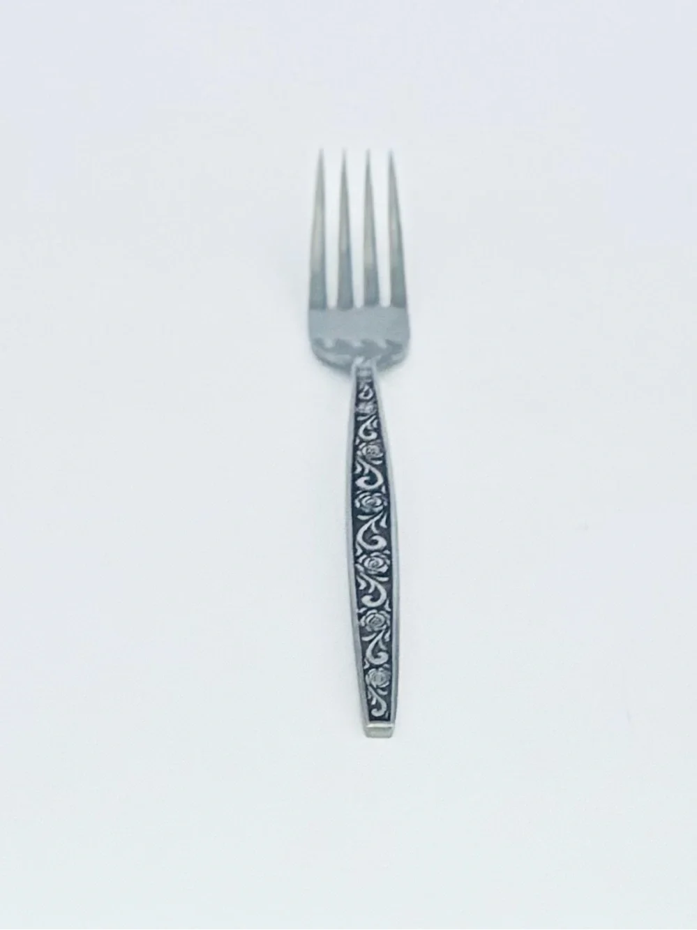 Rose Border Flatware 3 Dinner Forks & 3 Salad Forks Stainless Steel Japan